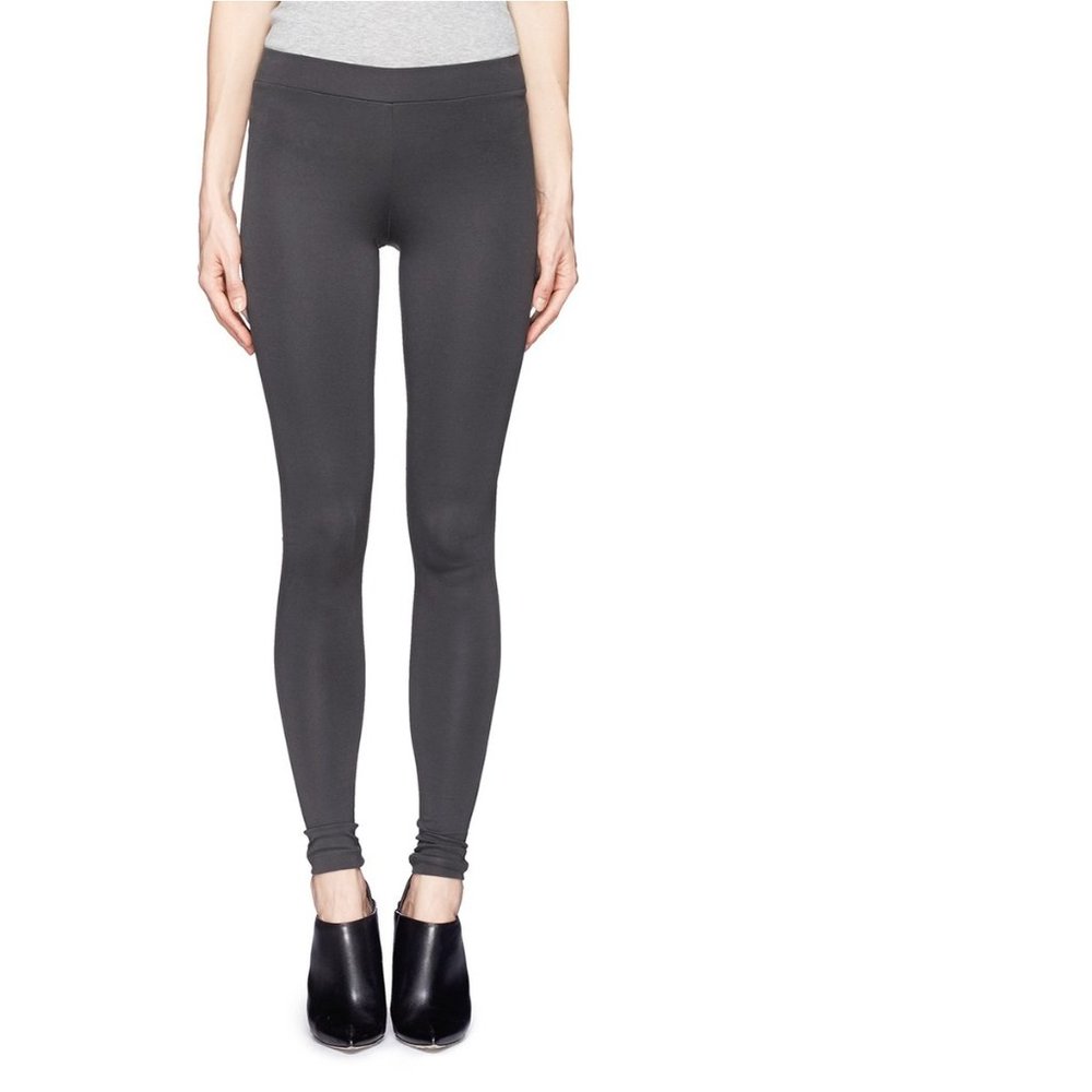 NEW Vince Ponte Scrunch Ankle Leggings Gray Pants Made in USA Womens M $240 NWOT
